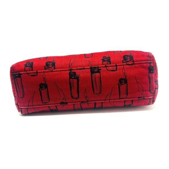 Miu Miu Tote Bag Lighter Pattern Red Black Leather - Picture 4 of 11